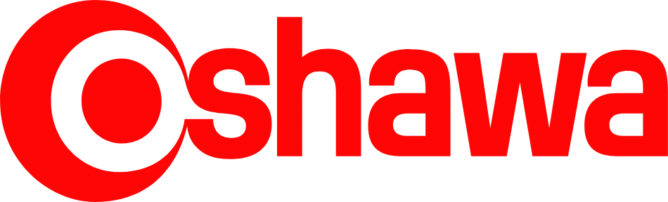 Red Oshawa wordmark with a large ringed letter O.